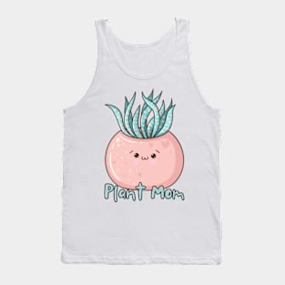 Cute Kawaii Succulent Plant Mom Tank Top